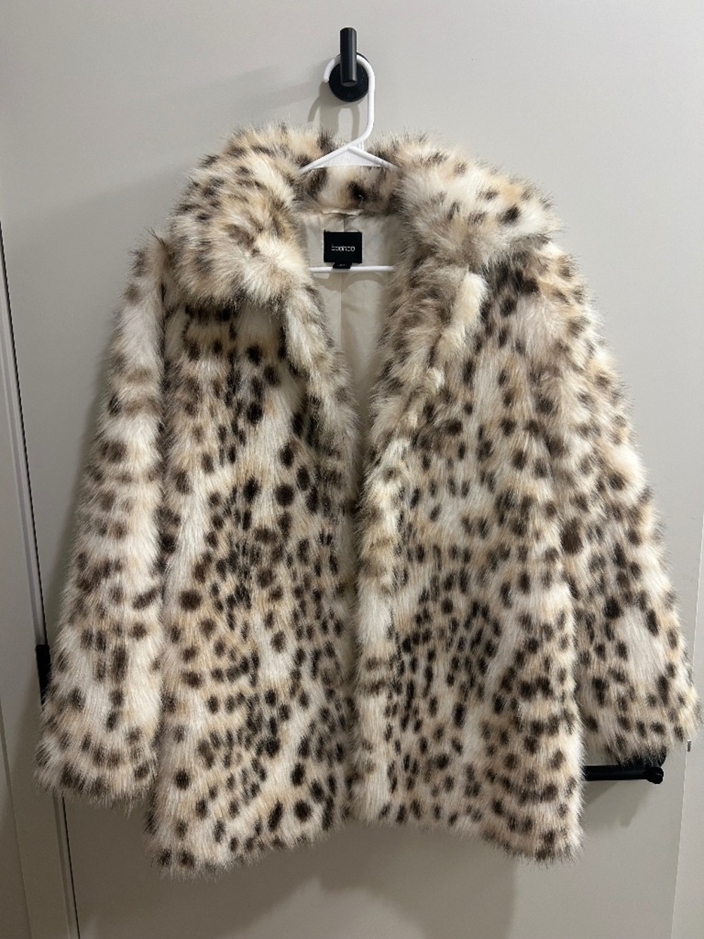 Snow Leopard Faux Fur Coat